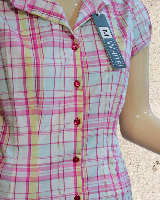 Camisa a cuadros M White