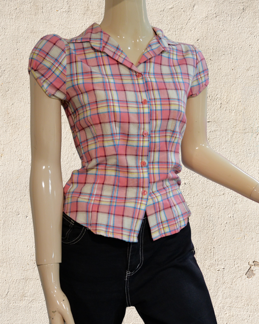 Camisa a cuadros nueva con etiquetas M White