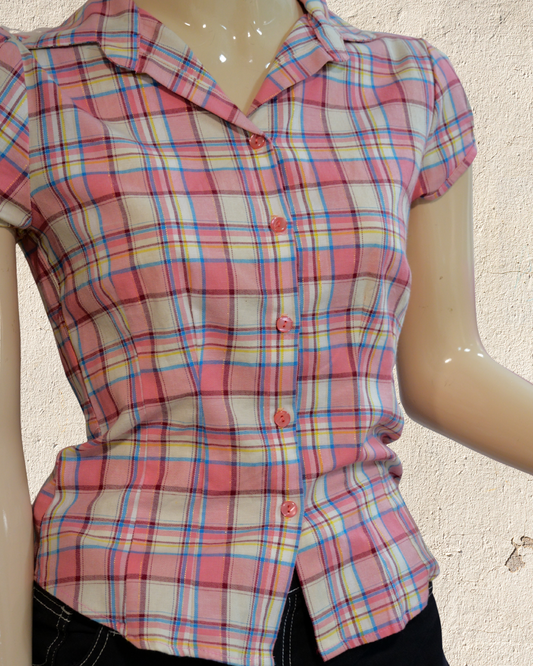 Camisa a cuadros nueva con etiquetas M White