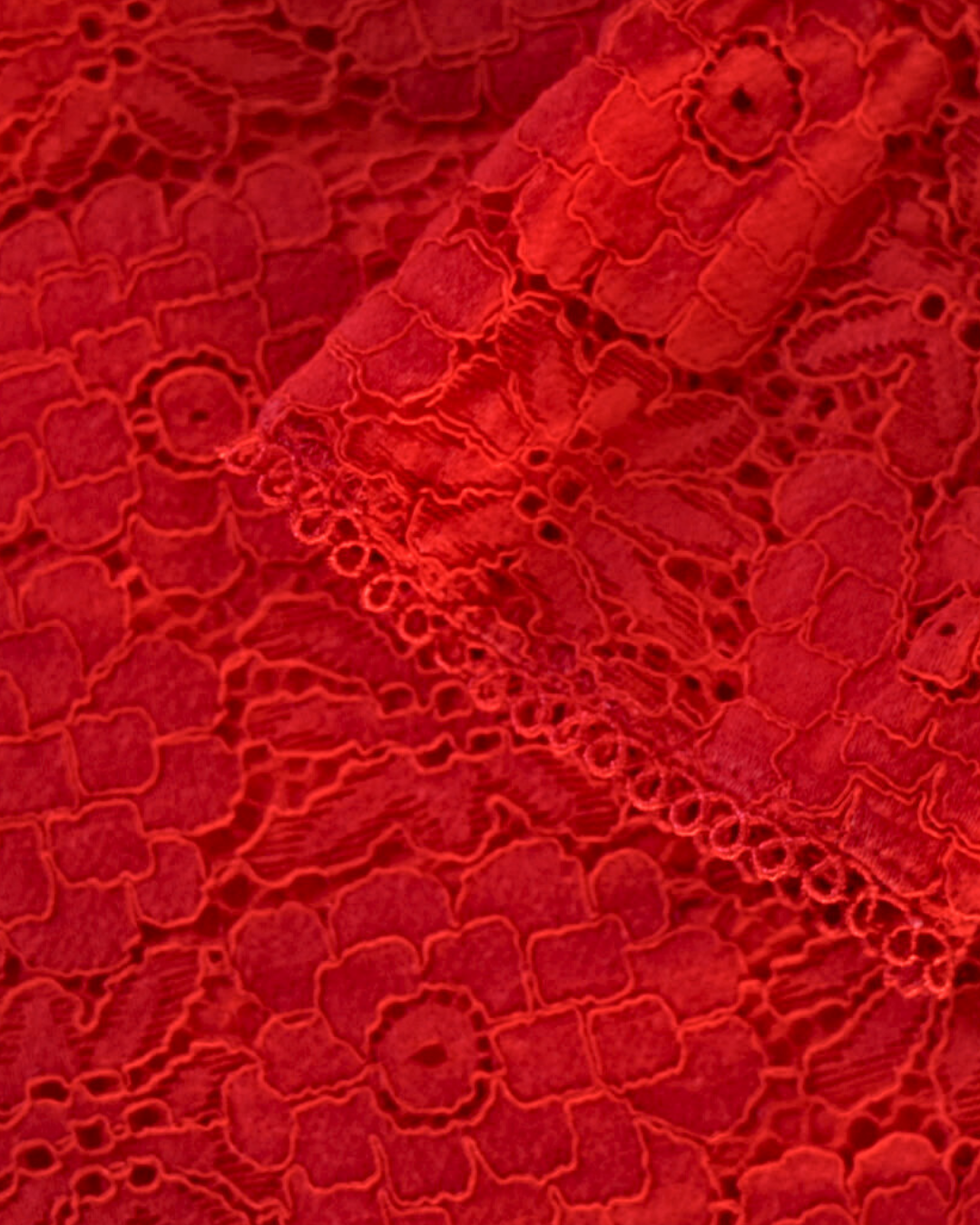 Blusa roja de encaje Majolica