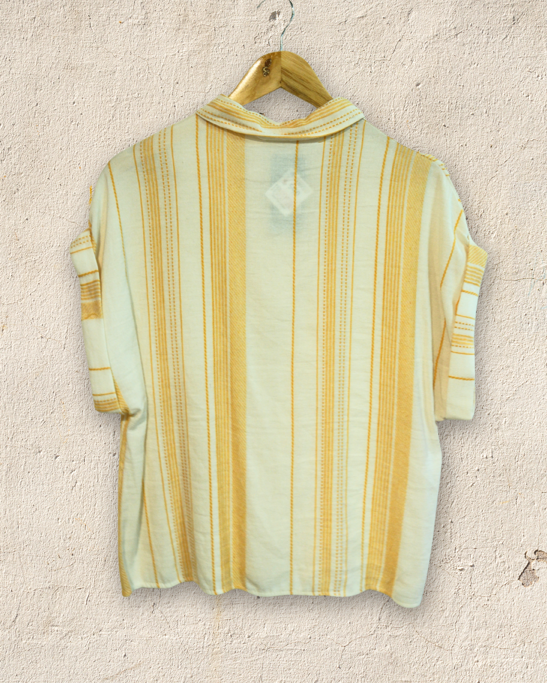 Camisa a rayas amarilla y blanca Amanda